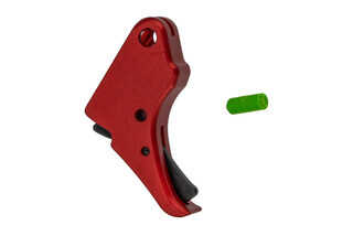 Apex Tactical M&P Shield Action Enhancement trigger features a red anodized finish